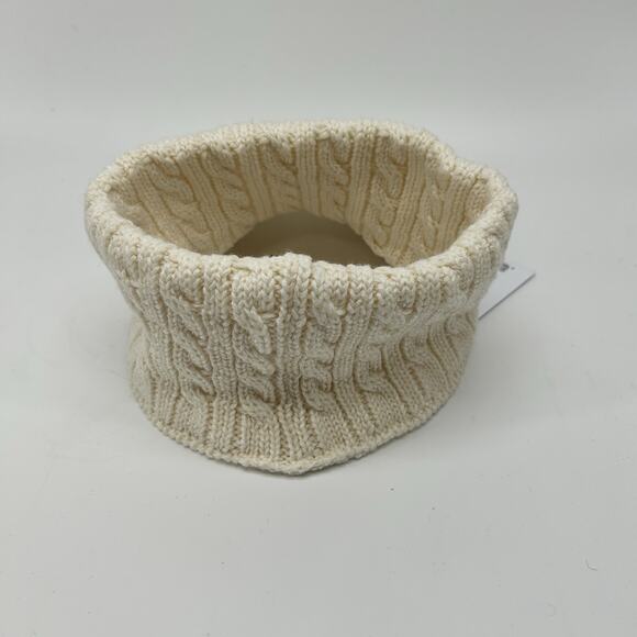 NWT Bogner Logo Visor Hat Merino Wool Knit Off White Ivory Winter With Brim main image 6
